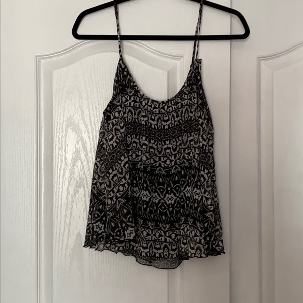 Black and white chiffon
